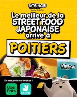 Nobi Nobi Sainte-Eulalie propose une street food japonaise variée incluant onigiri, ramen, bao burger et bubble tea.